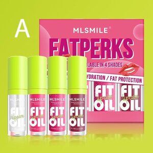 MLSMILE 4-Color Lip Oil Lip Glaze Set | Hydrating Gloss, High Shine